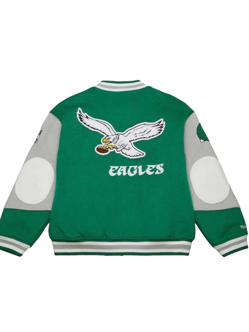 Philadelphia Eagles Mitchell & Ness Varsity Team Full-Snap Jacket – Kelly Green